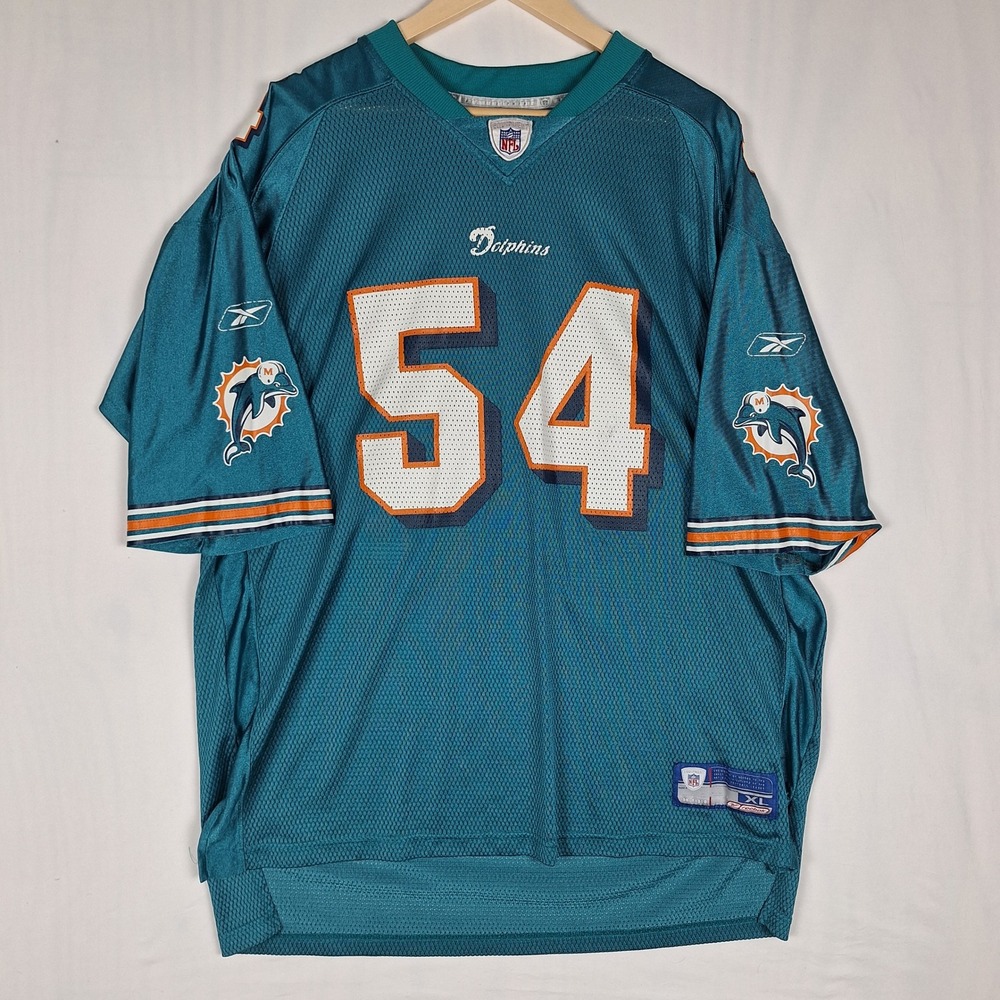 Reebok Zach Thomas Miami Dolphins Vintage NFL Jersey Mesh Teal XL